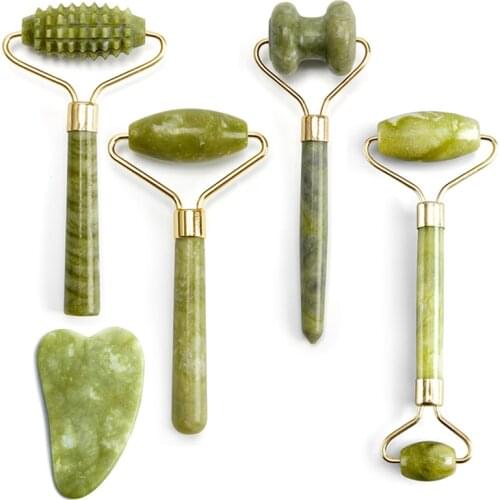 Roller Gua Sha Scraper Set Double-headed Jade Facial Massager Lifting Body Thin Neck Thin Lifting Tool health and beauty