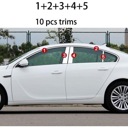Stainless steel car window trims for buick regal 2008 2009 2010 2011 2012 2013 2014 2015 2016 2017 Opel Insignia