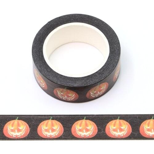 NEW 1PC 15MM*10M Halloween Foil Halloween Pumpkin Decorative Washi Tape Wholesale Masking Tape washi tape stickers