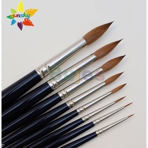 Original Germany da vinci 999 Handmade Collinski red mink Round head Watercolor gouache brush pen Professional art supplies