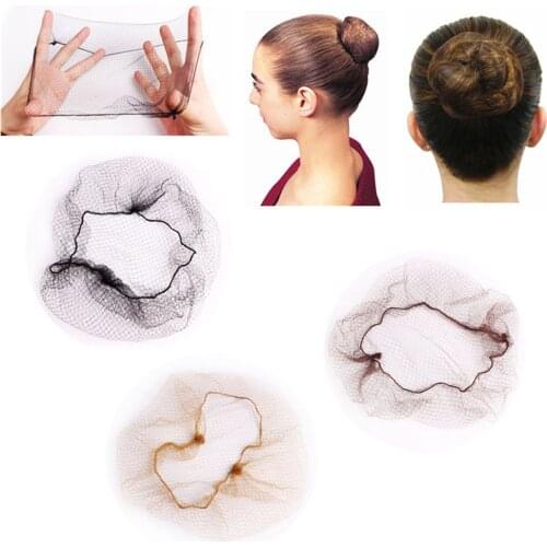 20Pcs Durable Nylon Hair Net For Bun Hair Hairstyle Tool Black Brown Beige Coffee 4 Colors 5Mm Mesh Hair Styling Hairnets