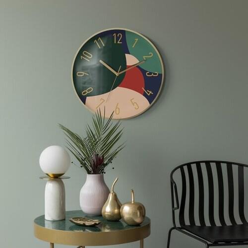 Simple Creative Wall Clock Silent Modern Round Restaurant Classic Clock Mechanism Nordic Design Duvar Saati Home Decor BW50WC