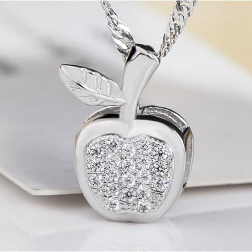 Christmas gift Apple Pendant S925 silver necklace for girlfriend