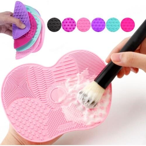1Pc New Makeup Brush Cleaning Mat Silicone Brush Cleaner Make Up Brush Glove Washing Foundation Scrubber Board Pad Cosmetic Tool
