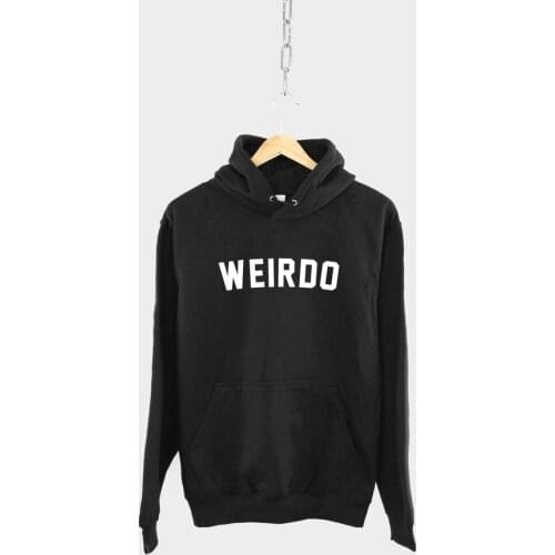 Skuggnas New Arrival Weirdo Slogan Hoodie Anti Social Weird Sweatshirt Long Sleeved Fashion Hoody Unisex 90s aesthetic Tops
