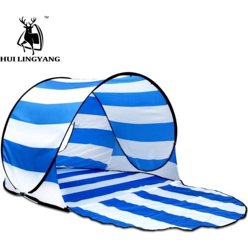 Exterior single-layer automatic quick-opening folding beach tent double fishing tent beach tent