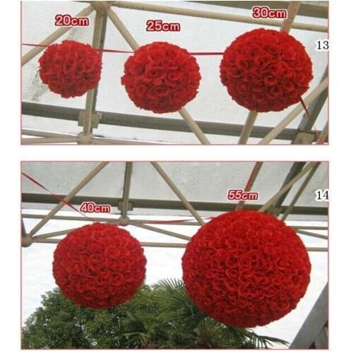 16Inch 40cm Wedding silk Pomander Kissing Ball flower ball decorate artificial flower for wedding garden market decoration