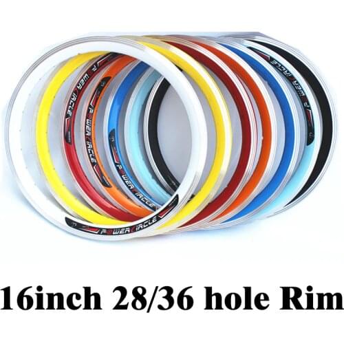 16inch Rim double-layer aluminum alloy RIM folding bicycle rim 28/36 hole RIM 20x1.5 1.75 tires bicycle wheel accessories