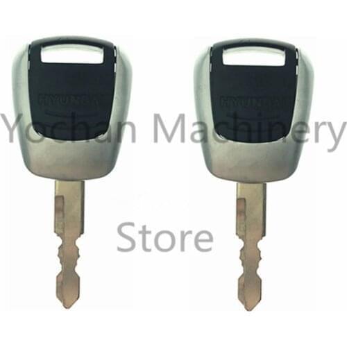 2pc R-9 21Q4-00090 Ignition Key For New Hyundai Excavator loader Sunward Hitachi Equipment