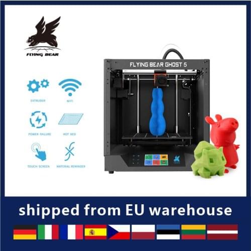 2020 Popular Flyingbear-Ghost 5 3d Printer full metal frame diy kit with Color Touchscreen gift TF Shipping from Russia