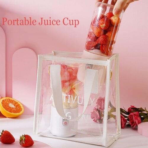 500ml 4 Blades Portable Electric Fruit Juicer USB Rechargeable Blender Machine Mini Fruit Mixer Cup Juicing Cup Kitchen Mixer