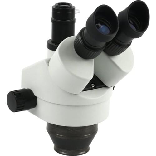 7X-45X Zoom Simul-Focal Trinocular Microscopio Stereo Microscope Head WF10X/20 Eyepiece Lens For PCB Repair Lab Inspection