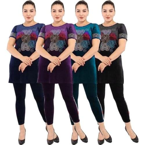 African Clothes for Women 2 Piece Set Dashiki Color Diamonds Blouse Pants African Clothes Bazin Famous Suit African Clothing