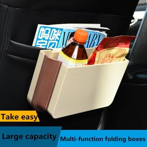 Car backseats organizer trash boxes Multi-function folding auto receive box back seat hanging rubbish storage barrel organisers