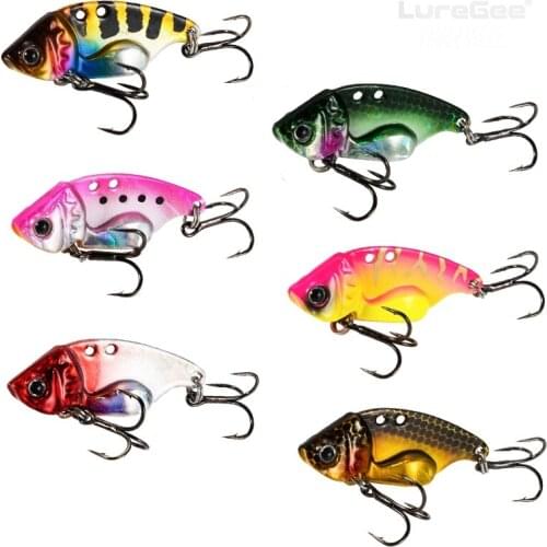 Metal VIB Sinking Fishing Lure Vibration 8g 3.5cm Spoon Jigging Hard Bait Winter Artificial Fishing Tackle Pike Trout Bass