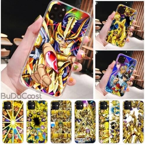 Riccu anime Saint Seiya Phone Case For iPhone 11 12 pro XS MAX 8 7 6 6S Plus X 5S SE 2020 XR cover