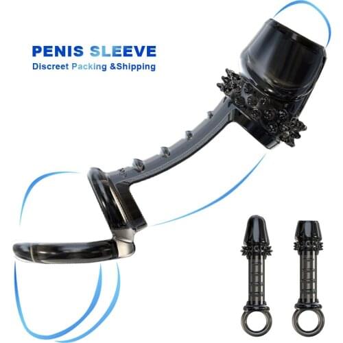 Cocks Extender Penig Ring Delay Ejaculation G Spot Massager Sex Toys For Men Erection Reusable Penis Sleeve Dildo Enlargement