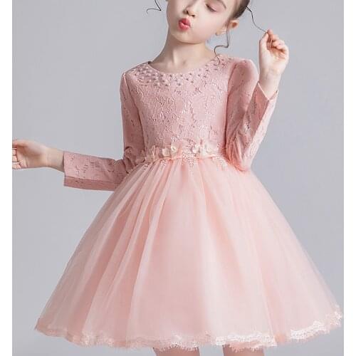 Kids Dresses For Girls 3-14 Wedding Party Frock Flower Beads Gown Princess Girls Dress Childrens Embroidery Tutu Dress cx2823