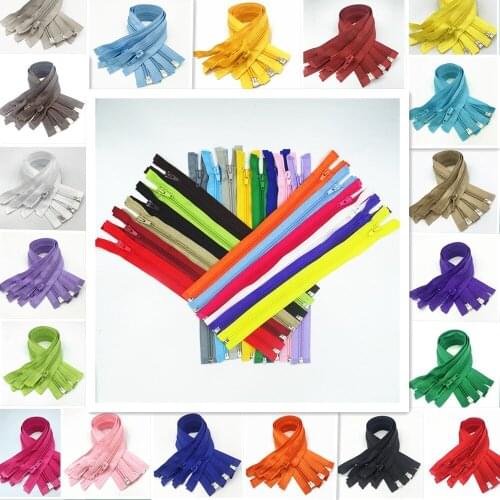 40Pcs 30-70Cm (12-27.5 Inches) 5# Nylon Opening Zipper(20 Colors) Suitable For Of Clothing Luggage Home Textiles