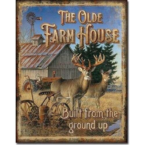 Personalised Metal Sign This Olde Farmhouse Tin Sign Is Perfect for Any Garage Man Cave or Hunting Cabin