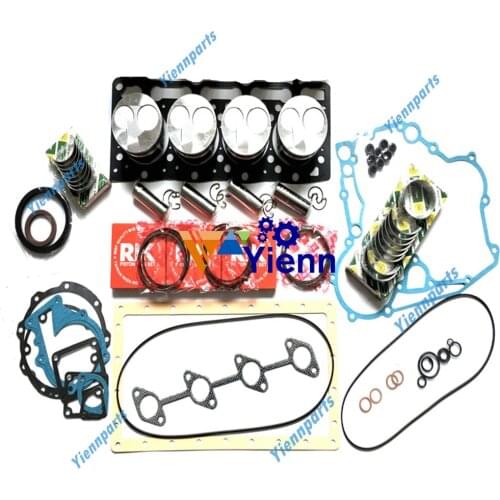 For Kubota V1505 Overhual Rebuild Kit Oversized +0.50 Fit Bobcat S100 loader InDirect injection Engine Spare Parts