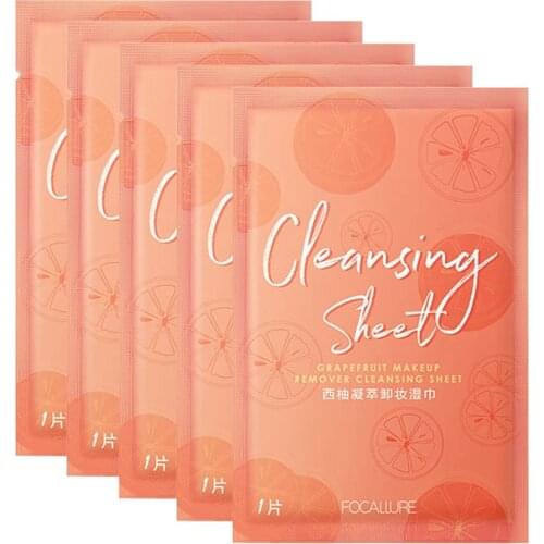 FA131 Grapefruit Concentrated Makeup Remover Wipes Makeup Moisturizing Hyaluronic Acid Cotton Remover