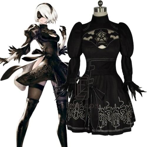 Hot Game NieR Automata 2B Uniform YoRHa No. 2 Type B Cosplay Halloween Party Costume Full Set Customized Size