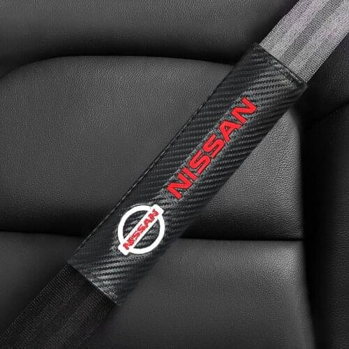 Car Seat Shoulder Strap Pad Cushion Cover Car Belt Protector Seatbelt Cover For Nissan Nismo Tiida Teana Skyline X-trail J10 J11