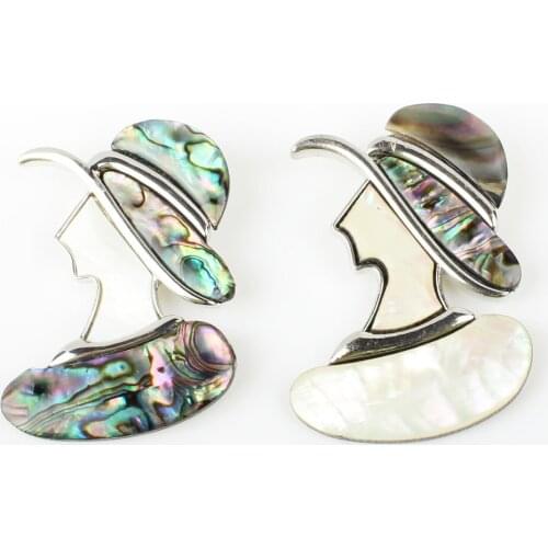 Natural Shell Colored Beauty Head Pendant Womens Fashionable Wild Jewelry Jewellery Making DIY Necklace Earrings Accessories