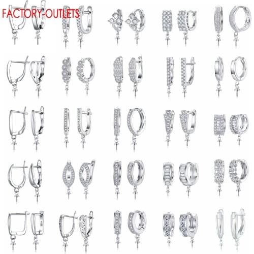 Newest Trendy Gorgeous Earrings Components For DIY Factory Whole Price Original Silver 925 Sterling Earring Jewelry Findings