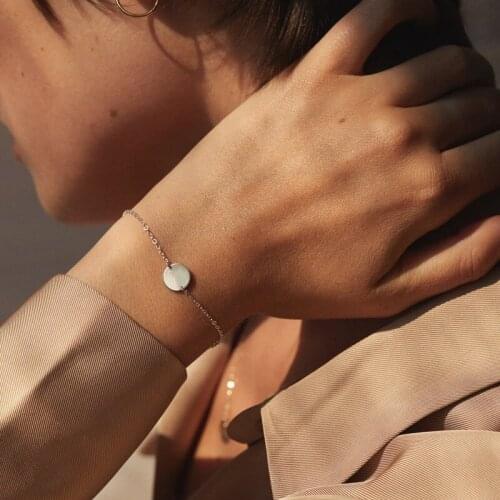 2020 New Trendy Wild Wafer Bracelets for Women Fashion Simple Alloy All-match Bracelets Party Female Jewelry Accessories