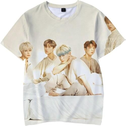 New Korean Fashion Kpop Monsta X 3D T-shirt Men/Women Short Sleeve Tshirts Harajuku Fashion Kid T Shirt