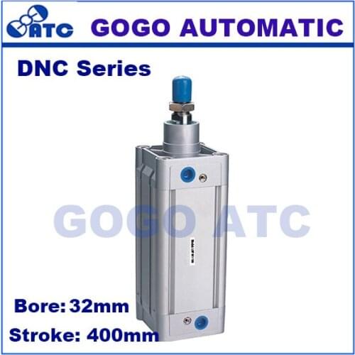 DNC32-400 standard double acting Single rod bore 32mm stroke 400mm aluminum pneumatic air cylinder
