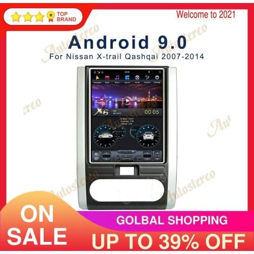 PX6 DSP Android 9.0 Tesla Style Car GPS Navigation For NISSAN X-TRAIL Qashqai 2007-2014 Multimedia Player Headunit No DVD Player