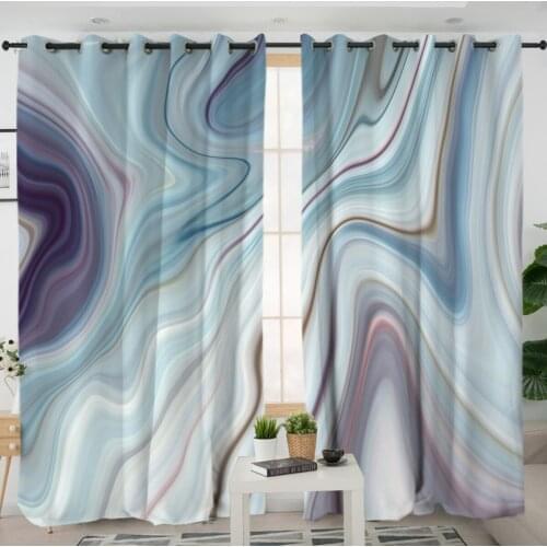 Blue Marble 3D Window Curtains Cortinas De Dormitorio Strip Print Room Home Decor Rideau De Fenetre Drapes Cotinas Rideau Salon