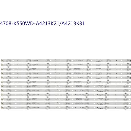 LED Backlight strip 7 lamp For Philips 55"TV 55PUF6056 55PFF5250 55PFF5055 55PUF6051 K550WD7 4708-K550WD-A4213K21 A4213K31
