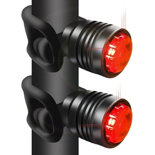 2pcs LED Bike Front Tail Lights USB Rechargeable MTB Road Bike Taillight Bicycle Rear Back Light Safety Warning Lamp