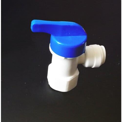 1/4" OD Tube Valve PE Pipe Fitting Hose Straight Backwash Controlled Ball Valve Aquarium Water Filter Reverse Osmosis System