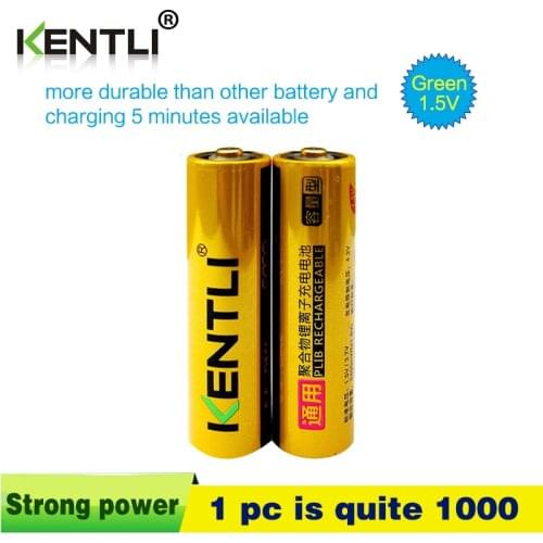 KENTLI 2 pcs of batteries wholesale good packing AA 1.5V 2400mWh lithium li-ion battery in digital battery