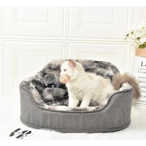 2021 Soft Dog Bed Sleeping Gary Sofa Waterproof Cushion Mats For Pets Puppy Cat Cotton Pillow New Dog Bed Mat Pest Supplies