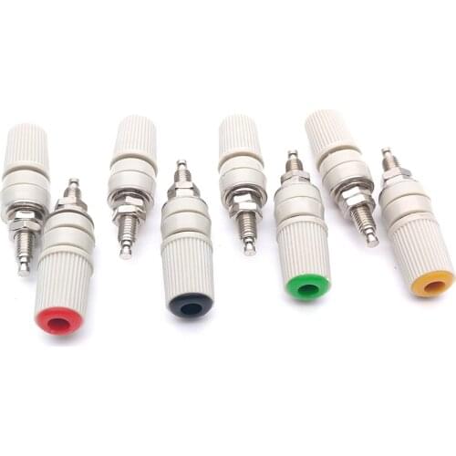 4pcs/lot 30VAC-60VDC MAX 24A banana socket Pure copper large current binding post M5 studs