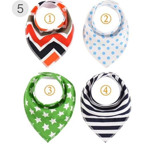 4Pcs/Lot Newborn Baby Burp Cloths Feedings Bandana Toddler Infant Bibs Cotton Anti-Dirty Scarf Baby Saliva Towels Dropshipping