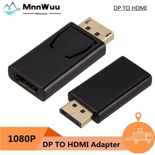4K 1080P DisplayPort to HDMI-compatible Adapter Converter Display Port Male DP to Female HDTV Cable Adapter Video For PC TV