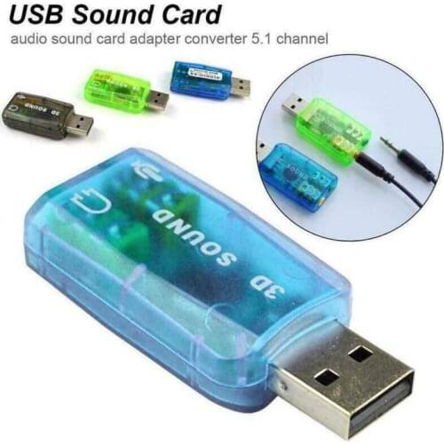 5.1 Channel USB External Audio Sound Card Mic Record Speaker Headphone Adapter Computer Accessories