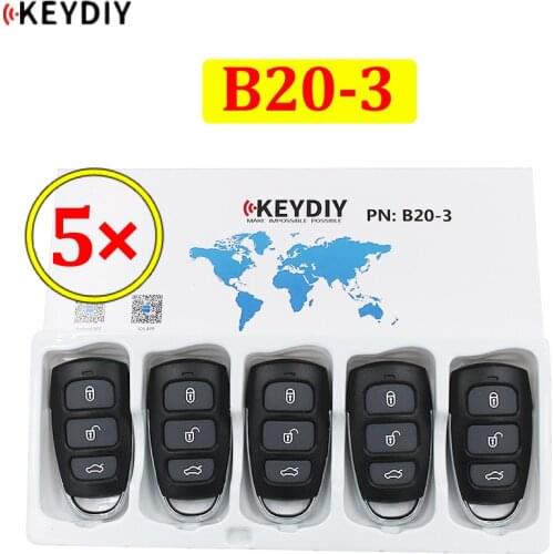 5pcs/lot KEYDIY B series B20-3 3 button universal KD remote control for KD200 KD900 KD900+ URG200 KD-X2 mini KD for KIA style