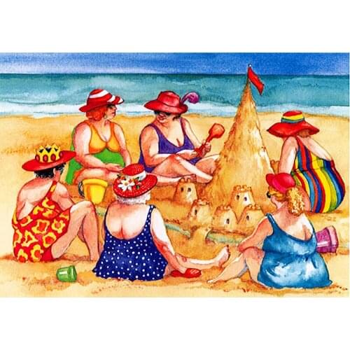 5D DIY Full Diamond Painting diamond Embroidery -Beach woman- Cross Crafts Stitch Wall decoration painting Home Decor