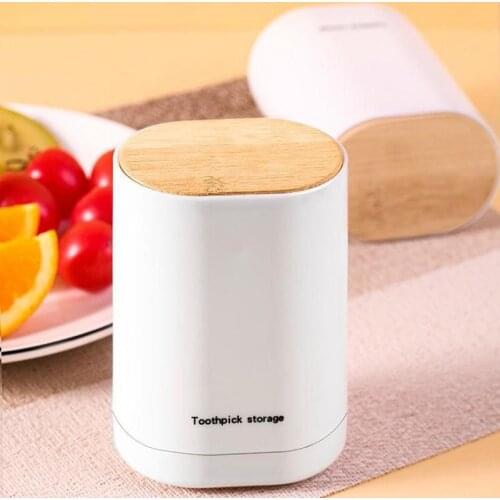 1Pcs Automatic Pop-up Cotton Bud Toothpick Holder Portable Dispenser Storage Organizer Box Home Dining Table Hotel Decoration
