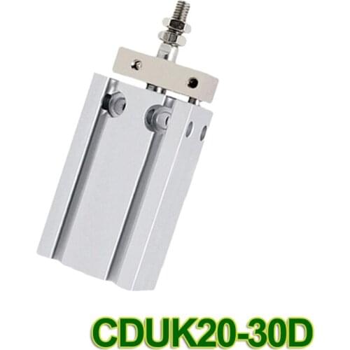 CDUK20-30D SMC type Double Acting Non-rotating Rod Type bore 20mm stroke 30mm Free Mount Cylinder Single Rod CUK20-30D CDUK