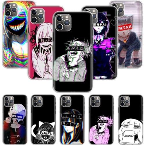 LEWD Sad Anime Aesthetic Senpai san Case for Apple iphone 11 12 Mini Pro XS Max XR X 7 8 6 6S Plus 5 5S SE 10 Ten Gift Silicone