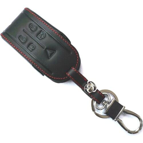 5 Buttons Remote Key Holder Case Cover with Keychain Fit for Jaguar X XF XFR XJ XJ8 XJR XK XKR S-type Super V8 Vanden Plas